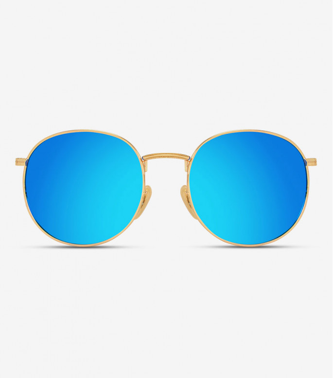 Polycarbonate polarized blue glass