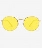 Gold yellow solid full rim round