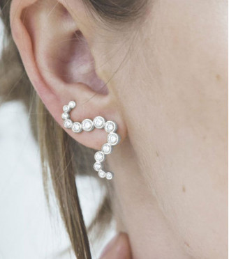 Zirconia diamond Bali Earring