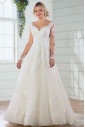 White Fabric Gown For Bride