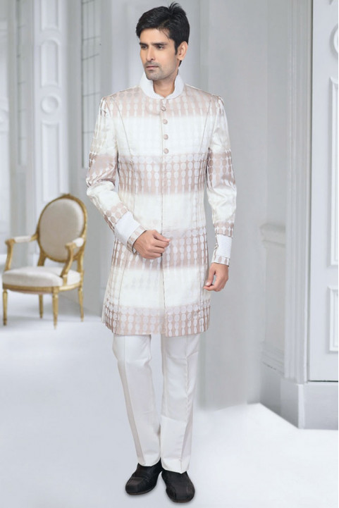 Silk Jacquard Jodhpuri Suit
